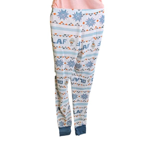 Disney‎ Womens Lounge Pants XL Olaf Frozen Waffle Knit MJC Intl Cartoon PJ Comfy - Picture 5 of 7